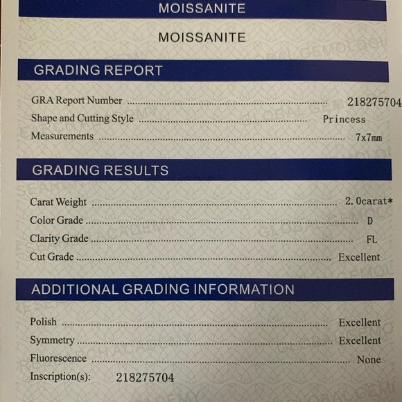 Moissanite Ring 2ct - Picture 5 of 6